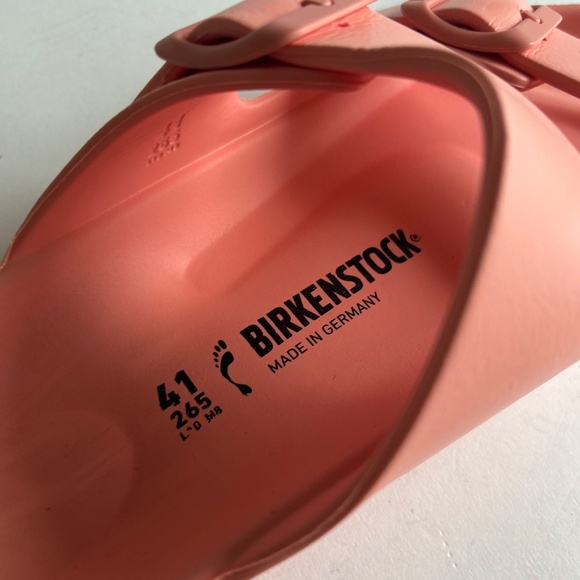 Birkenstock Arizona Eva Light Pink Vinyl Slide Sandals size EUR 41, US 10.5 - Picture 5 of 13